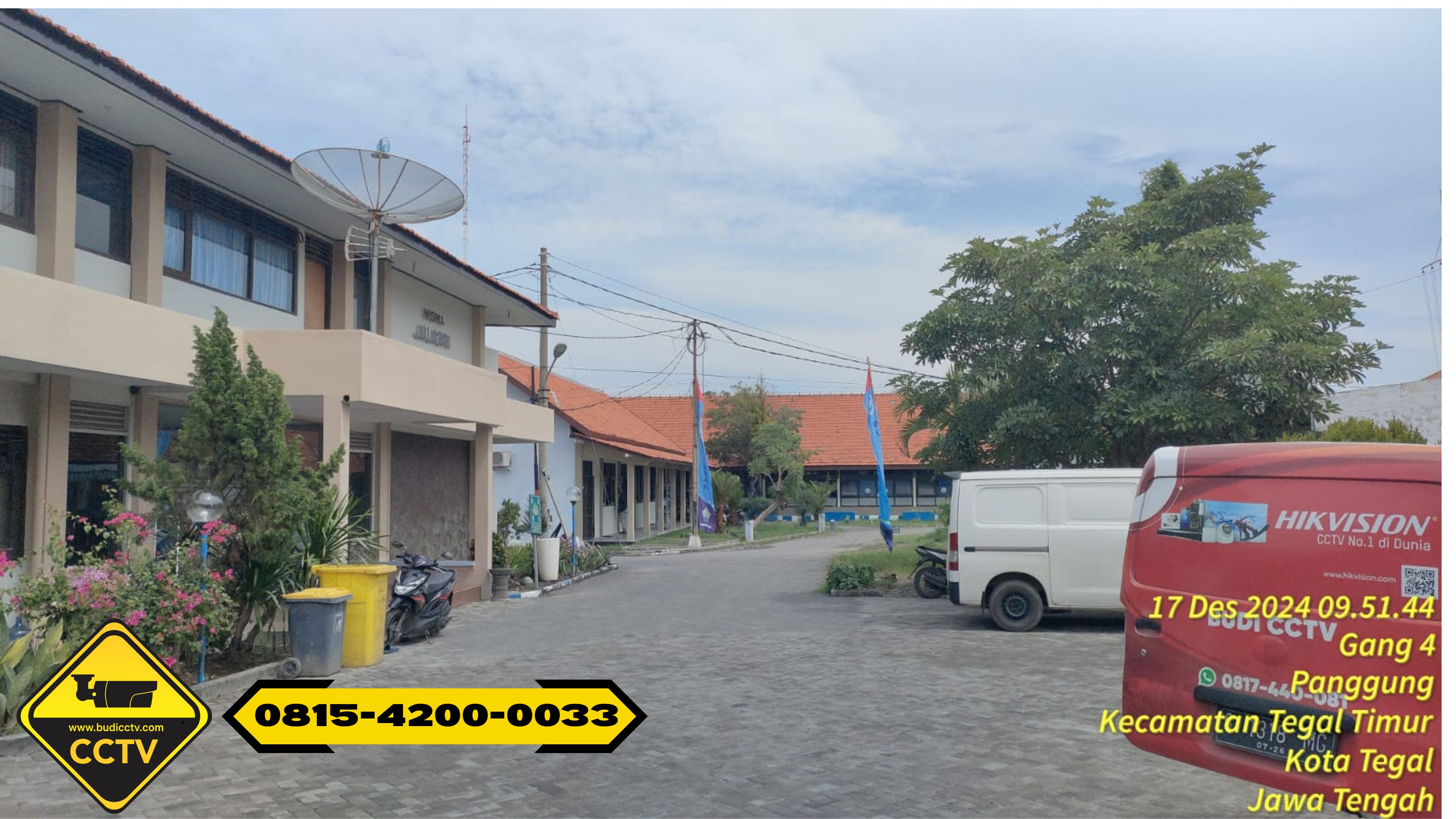 Pasang CCTV Hikvision 8 Channel Smart Hybrid Light 5MP di Kantor Area Kota Tegal