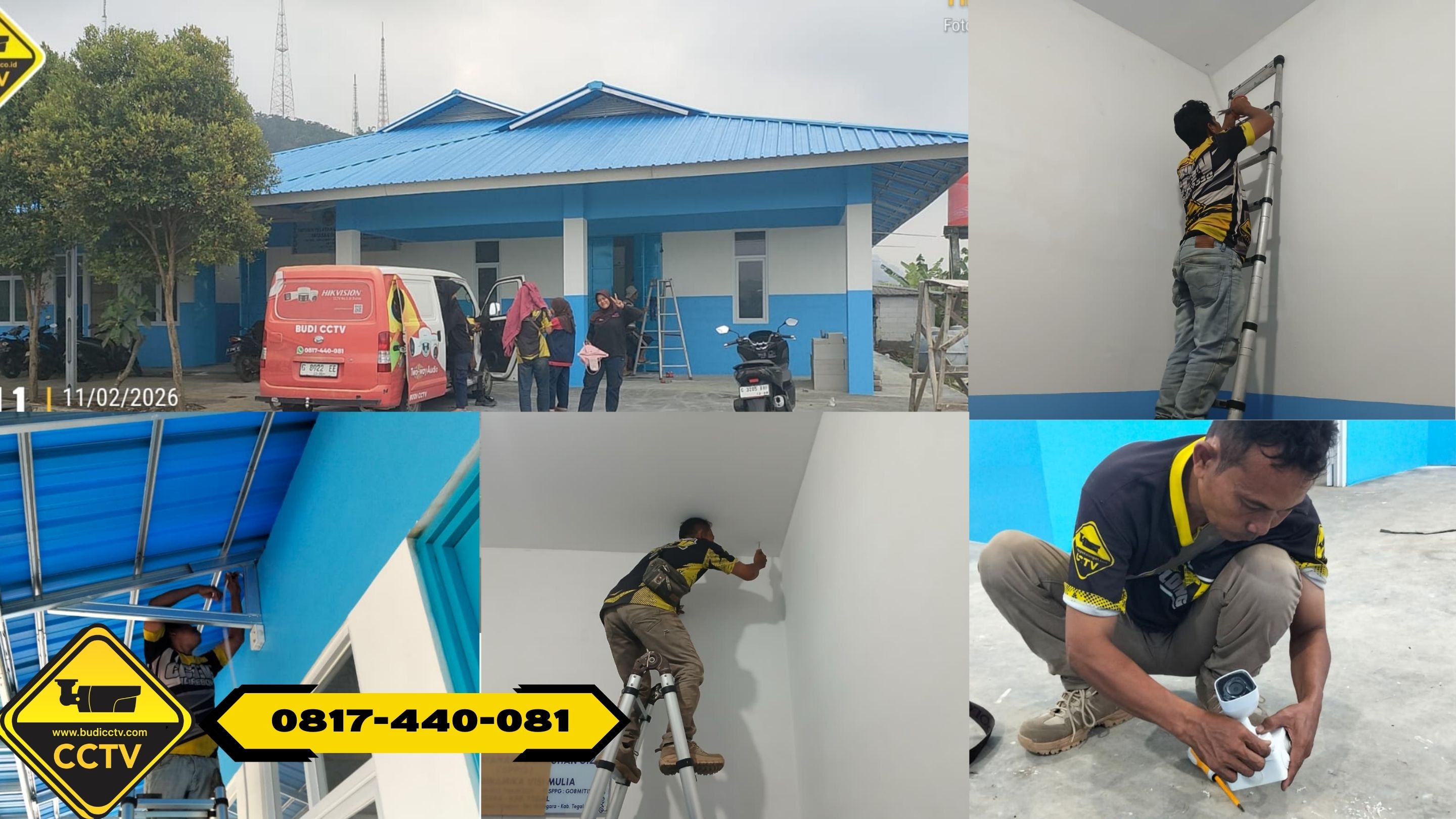 Instalasi CCTV Hikvision IP Camera ColorVu Audio 16 Channel di SD Khalifah Kota Tegal