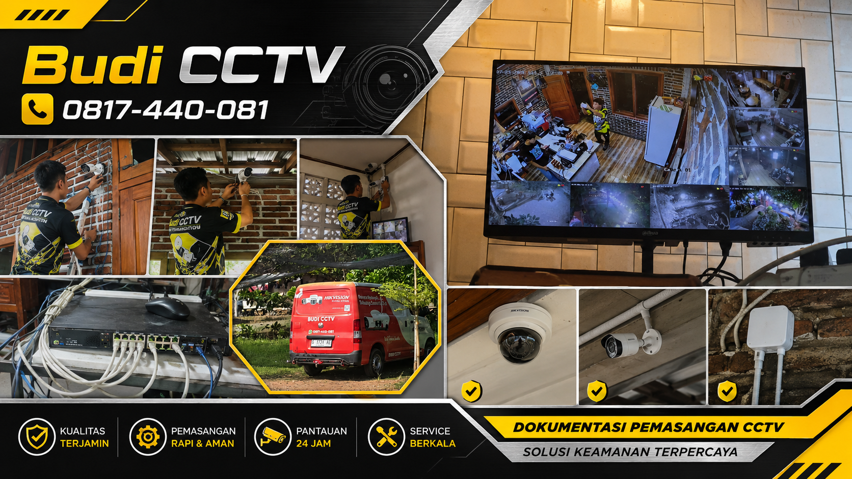 Instalasi CCTV Hikvision di Restoran di area Batang