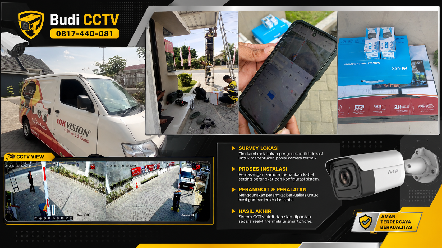 Pemasangan CCTV HiLook IP Camera di Perumahan Cirebon